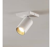 Arcchio spotlight Brinja, white, angular, Ø 6 cm, 1-bulb, GU10