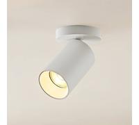 Arcchio spotlight Brinja, white, round, 12 cm high, Ø 6 cm