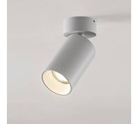 Arcchio spotlight Brinja, white, round, 13 cm high, Ø 6 cm