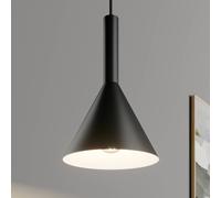 Arcchio Tadej hanging light, black and white, Ø 19 cm, metal, E27