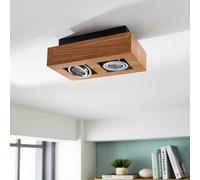 Arcchio Vince spotlight, 25 cm, wood colour, metal, GU10