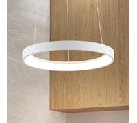 Arcchio Vivy LED pendant light, Ø 38 cm, white, metal