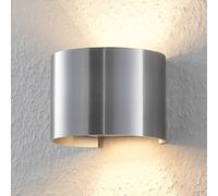 Arcchio Zuzana wall light, round, aluminium-coloured, G9, 13 cm wide