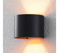 Arcchio Zuzana wall light, round, black, G9, 13 cm wide