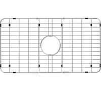 ARCCI Stainless Steel Sink Grate Protector for Kitchen Bottom, 72.5 x 39.3 cm Metal Grid With Centered Drain, Curve Corner Rack With Strainer for Single Bowl