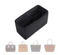ArcDiary Premium Handbag and Tote Bag Organizer, Multiple Inner Pockets, Made of Durable Nylon and Satin Fabric, Universal DesignFits Multiple Bags, Travel Portable Design(mini-Black)