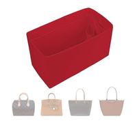 ArcDiary Premium Handbag and Tote Bag Organizer, Multiple Inner Pockets, Made of Durable Nylon and Satin Fabric, Universal DesignFits Multiple Bags, Travel Portable Design(XL-Rouge moyen)
