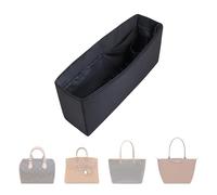 ArcDiary Premium Handbag and Tote Bag Organizer, Multiple Inner Pockets, Made of Durable Nylon and Satin Fabric, Universal DesignFits Multiple Bags, Travel Portable Design(Slender Large-Black)