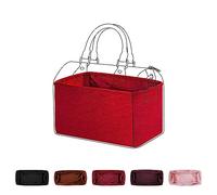 ArcDiary Purse Organizer Insert, Lightweight Bag Organizer Liner, Handbag Tote Shaper fit LV Speedy Nano16/20/25/30/35 Bags(Speedy 20, Red)
