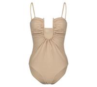 Arced Ruched One-piece- female- Christopher Esber- Swimsuits- Beige- S- Swimwear S