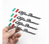 ARCEEN 4pcs Car Emblems Decals Sticker for Alfa Romeo Mito 147 156 159 166 GT Giulietta Spider, Red Vinyl Car Stickers, Classic Style, Outdoor Use, Decorative, Alfa Romeo Logo