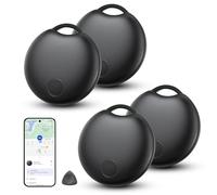 ARCELI 4pcs Bluetooth Smart Tag for Android, Compatible with Google's Find Hub App((Android ONLY), Luggage Tracker, Air Tracker Tag, Item Finder for Keys, Suitcase, Bag, Wallet (4pcs-Black)