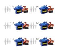 ARCELI 6Pcs 9G Mini Micro Servo Motor for Hand/RC Arm Robot/Helicopter Andante Boat Helicopter Airplane Car Control Models with Cable, Micro Motor Servos Modeling for Arduino