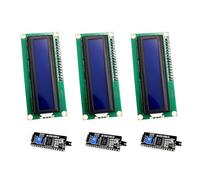 ARCELI IIC I2C TWI 1602 LCD Module Display, Serial 16 x 2 Display Modules, Compatible with Arduino and Raspberry Pi (with Blue Background and White Characters), Pack of 3