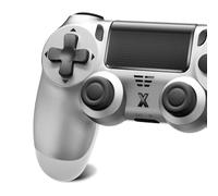 ARCELI Wireless Controller for PS-4, Upgraded Controller Wireless for PS-4/Slim/PC, Bluetooth Gamepad Joystick with Dual Vibration/Touch Panel/ 3.5mm Audio Jack (Silvery)