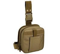 ArcEnCiel Tactical Leg Pack - Military Drop Pouch with First Aid & Tool Compartments for Paintball, Airsoft, Motorcycle Riding, Hiking & Outdoor Gear (Coyote Brown)