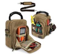 ARCFOX Edc Pocket Organizer with Shoulder Strap, Utility Edc Pouch, Electrician Tool Pouch for Fluke 117/116/115/114 Digital Multimeter, Molle Pouch with Zipper Pockets(Bag Only)