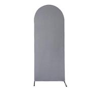 Arch Backdrop Cover Set Wedding Arch Cover Elastic Thick Covers for Backdrop Stand Solid Photographic Background Birthday Party Decoration(Grey,120X220CM)