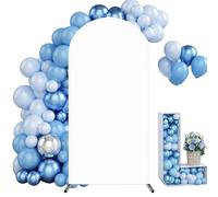 Arch Backdrop Cover, Wedding Fabric Spandex Fitted Panels, Round Top Stand Cover for Birthday Party Banquet Decoration (2.6 x 6Ft)