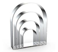 Arch Cookie Cutter Set Large - 5 Inch, 4 Inch, 3 Inch, 2 Inch - Arched Door Geometric Frame Plaque Cookie Cutters Shapes Molds - Stainless Steel