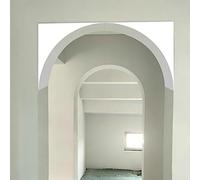 Arch Door Trim Kit,Foam Rounded Doorway Arch Kit for Interior,Half Circle Design,2 Pieces,Paintable Decoration for Home Internal Use,2 Pieces(34x34x34cm/13.4x13.4x13.4")