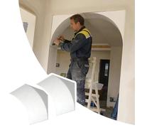 Arch Doorway Frame Kit DIY, 2 Pieces Semicircular Archway Molding Kit, Paintable Arch Corner Trim, Universal Foam Arch Way Decoration, Custom Size(18x20x20cm (7.1x7.9x7.9))