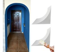 Arch Doorway wall molding 2 Pcs Paintable Foam DIY Arch Doorway Kit, Pre-Curved Universal Rounded Arch for Doorway, Elegant Half Circle Top Corners, Easy Installation(24X24x24cm/9.4x9.4x9.4in)