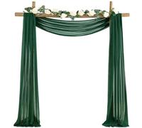 Arch Draping Fabric, 20ft Pearl Sheen Wedding Arch Draping Fabric, Wrinkle Resistant Curtains for Wedding Archway, Outdoor Party, Church Ceremony Decor