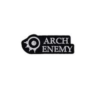 Arch Enemy Silver Red Small Patch Badge Embroidered Iron on Applique Patch Accessory