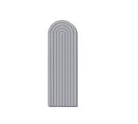 Arch Felt Bulletin Board Cork Board Alternative for Photos Memos Jewelry Display, Self-Adhesive Decorative Pin Board for Wall Decor, DIY Wainscoting & Backdrop Panel (Light Gray,20×60cm)