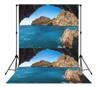 Arch In Mallorca Spain 5x7ft Photography Backdrop, Anti-Wrinkle Photo Background With Rod Pocket For Studio, Family Photos & Video Production