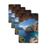 Arch in Mallorca Spain Car Air Freshener Cards Set of 4 Pieces Long Lasting Hanging Scented Cards Auto Aromatherapy Tablets Personalized Car Fresheners Gifts for Men Women - Lavender Scent
