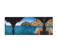 Arch in Mallorca Spain Computer Desk Pad, Non-Slip Surface Mat for Enhanced Gaming Performance and Office Productivity