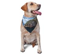 Arch in Mallorca Spain Dog Bandana Pet Scarf Accessories for Small Medium Dogs Cats Photo Prop, Triangle Pet Bandanas Adjustable Puppy Bib Washable Dog Kerchief Puppy Neckerchief