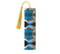 Arch in Mallorca Spain Print Wooden Bookmark Bookmarks with Tassels Book Marks for Reading Hardcover Books Notebooks