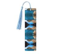 Arch in Mallorca Spain Print Wooden Bookmark Bookmarks with Tassels Book Marks for Reading Hardcover Books Notebooks