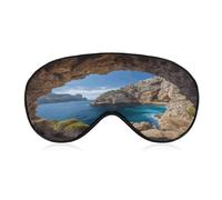 Arch in Mallorca Spain Sleep Mask Personality Eye Sleep Shade Cover Comfortable Breathable Sleeping Blindfold Soft Comfortable Night Eye Cover Adjustable Band Eye Mask for Men Women