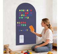 Arch Magnetic Wall Decal 100x44 cm Magnetic Chalk Board Sticker with Magnetic Letters Numbers Symbols, Peel and Stick Magnet Board for Playroom, Home, Office & School