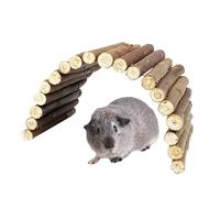Arch, Small Anim Activity Ramp, 25cm Compact Saver, Natural Wood Grain Structure, Habitat Accessory Motion Path, Exercise Play Hiding Foraging Fun Indoor Cage Enclosure