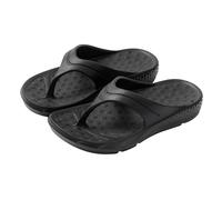 Arch Support Flip Flops for Men & Women - Orthotic Sport Sandals with Non-Slip Sole Plantar Fasciitis Relief Comfortable Beach Pool Slides for Walking, Travel Unisex Slip-On Shoes Black