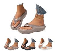 Arch Support Flip Flops for Women Plantar Fasciitis Orthopedic Sandals for Women Arch Support Walking Sandals Platform Recovery Flipflops Pillow Soft Summer Beach Shoes Non-slip Comfort Lightweight