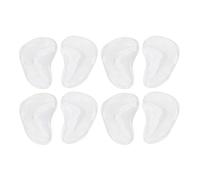 Arch Support Foot Pads Transparent Silicone Orthopedic Gel Insoles for Flat Feet High Arch Pain Relief Shock Absorption Comfortable Walking 4 Pairs Colorless 3.8x2.2x0.3in