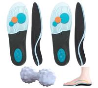 Arch Support Insoles Set,2 Pairs Comfort Arch Support Insoles and 1 Pcs Foot Massager Combo for Size 39-40,Can Be Cut,Relieve Plantar Fasciitis & Foot Pain