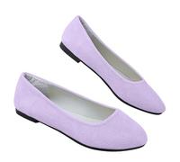 Arch Support Loafers Shoes for Women Comfortable Slip on Work Shoes,Built for Chilly Autumn Pavement Strolls These Fleece Lined Vegan Leather Moccasins Offer Reliable Anti Slip Bases Purple