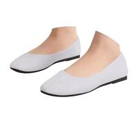 Arch Support Loafers Women Comfortable Slip on Moccasin Slippers Women,Experience Casual Pub Lunch Outings Wearing Smooth Synthetic Leather Slip Ons Supplying Durable Cushioning Layers White
