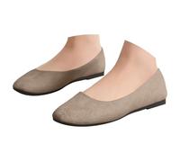 Arch Support Loafers Women Comfortable Slip on Moccasin Slippers Women,Experience Casual Pub Lunch Outings Wearing Smooth Synthetic Leather Slip Ons Supplying Durable Cushioning Layers Khaki