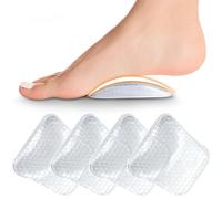 Arch Support Pads 2 Pairs Silicone Gel Insoles for Plantar Fasciitis Support Flat Feet High Arch Transparent