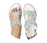 Arch Support Sandals for Women UK Wide Fit Summer Shoes Shiny T-Bar Elastic Slingback Slides Comfortable Soft Sole Open Toe Beach Shoes Lightweight Non-Slip Flat Walking Sandals