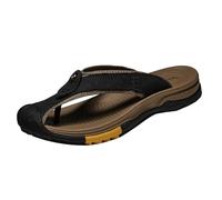 Arch Support Summer Flip Flops for Mens Close Toe Breathable Lightweight Sandals Slip On Casual Walking Slippers Comfortable Cushion Non Slip Beach Sandal (Black, 7.5)