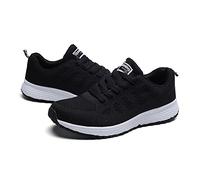 Arch Support Trainers Women Wide Fit Casual Lace up Athletic Sneakers Lightweight Low Top Fashion Trainers Comfortable Memory Foam Walking Shoes Non Slip Round Toe Sport Shoes with Besh (Black, 5)